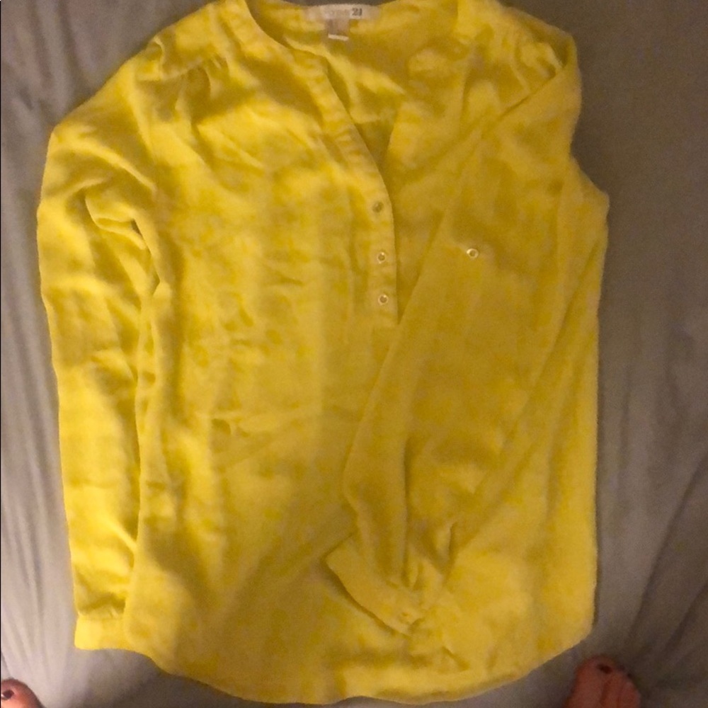 Yellow Button Down Blouse